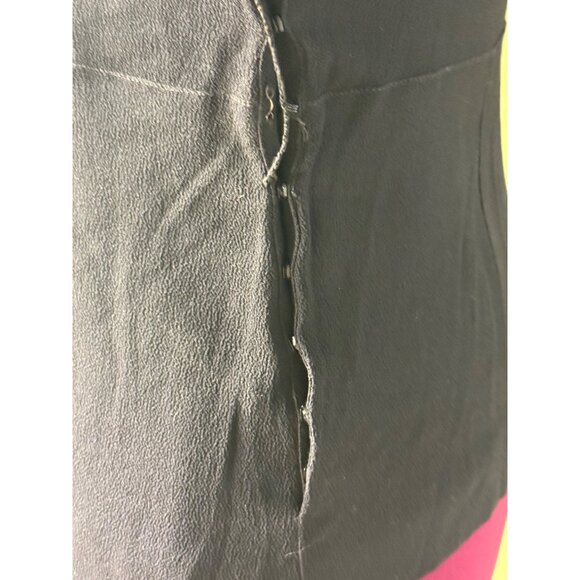 Vintage 1930s Black Crepe Top Blouse Rhinestone Embellished Size S - Picture 14 of 16